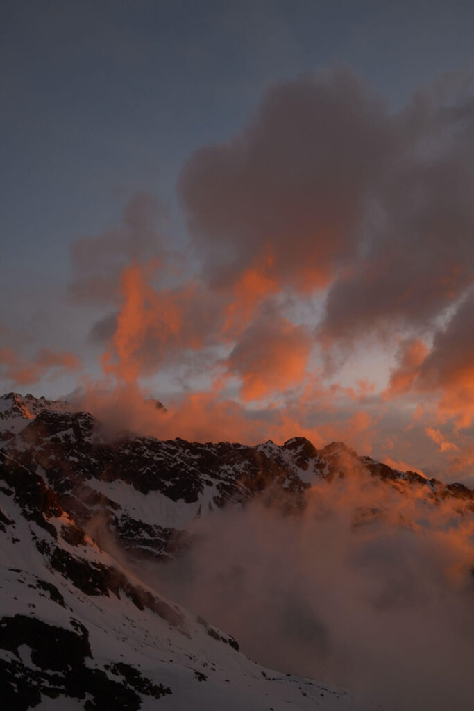 Sonnenuntergang an der Silvrettahütte